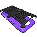 LG X Charge Case, LG Fiesta 2 LTE Phone Case, LG Fiesta LTE Case, LG X Power 2 (2017) Case, OEAGO [Shockproof] [Impact Protection] Tough Rugged Dual Layer Protective Case with Kickstand - Purple