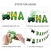 Green Tractor Birthday Banner set with Tractor garland banner for Tractor Farm John Deere Themed Birthday Party Supplies Decorations