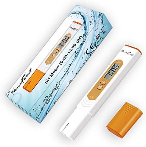 Digital pH Meter Tester, High Accuracy(±0.01) and Reliable, HoneForest pH Tester Pen for Hydroponics, Aquariums, Pools, Spas, Drinking Water, etc. 0.00-14.00 pH Testing Range