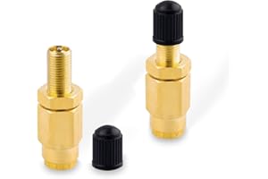 ANRIWT 1/4" Air Inflation Schrader Valve Adapter with Push To Connect(DOT Approved) for 1/4" OD Air Line Tubing, Air Bags Spring Suspension for Semi Truck Trailers（2 Pack)