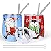 Christmas Gifts Wine Tumbler, 12 oz Staineless Vaccum Insulated Wine Glasses with Lid and 4 Pcs Reusable Straws Simple Modern Travel Cup for Coffee, Juices, Beer,Funny Thanksgiving Birthday Christma