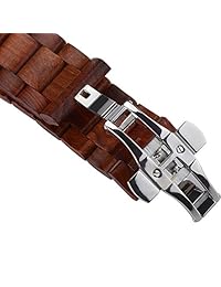Real de madera correa de reloj para Apple Watch, 100  ecológico Natural hecho a mano madera gruesa muñequera de reemplazo para iWatch Series 3 Series 2 serie 1 Sport Edition