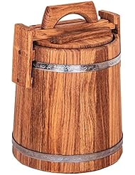 Wooden Bucket for Pickles and Sauerkraut, Wood Crock for Fermentation