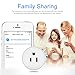 Wifi Smart Plug Smart Socket Works With Alexa Google Home IFTTT Smart Home,WiFi Outlet Remote Control Your Appliances from Anywhere ETL Listed