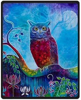 Doubb Custom Owl Tree Fleece Blanket 100cm x 127cm (58"x80") Large