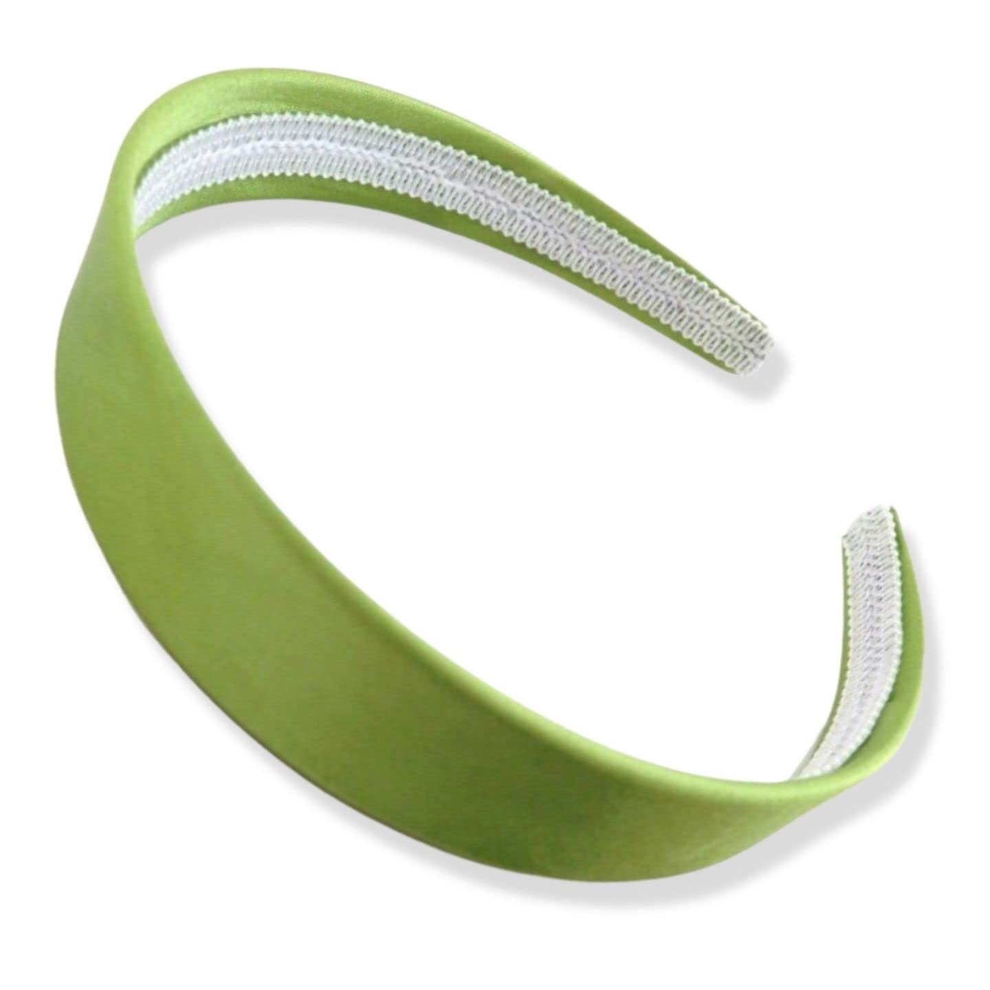 Topkids Accessories Satin Alice Headband Head Band Hairband Hair Band Women Adult Girls Kids School 60s 70s 80s Plain Aliceband 2.5cm 1" Thick Wide Hard (1 Alice Band, Green)