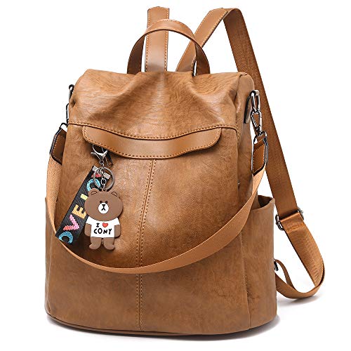 Women Backpack Purse Waterproof PU Leather Antitheft Lightweight