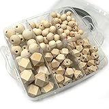 Amyster DIY Nursing Jewelry Combination Package Blending Natural Round Geometry Hexagon Wooden Beads Baby Teether Toys Set (A111)
