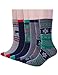 Women's Crew Socks Fashion Ladies Christmas Socks for Casual Holiday 6 Pack
