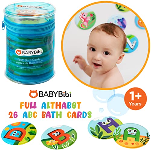 Floating Animals & Alphabet Flash Cards for Bathtub Preschool Learning Toddler Flash Cards