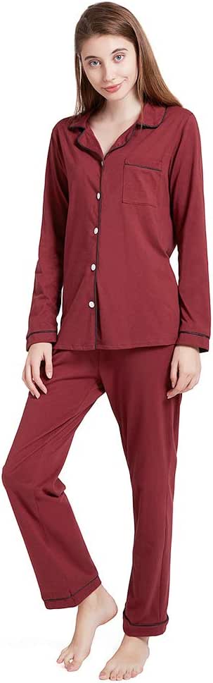 Download Amazon.com: ENIDMIL Women's Pajama Sets Cotton Pajamas ...