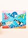 ROBOTIME Wooden Marine Animal Peg Puzzle Board Baby Shape & Color Recognition Toys for 1 2 3 Years(5pc)