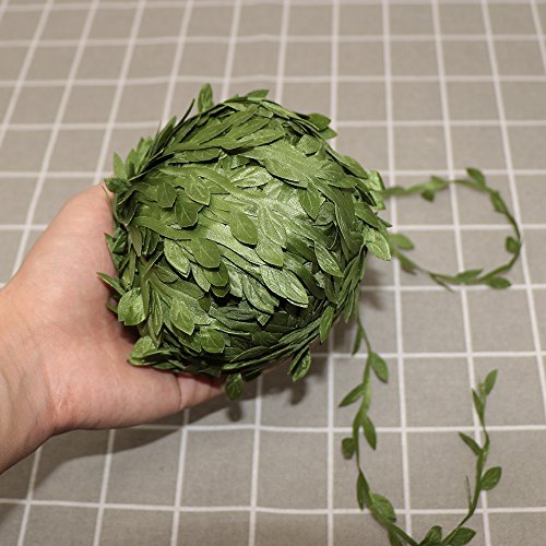 VAPKER 252 Ft Artificial Vines Fake Foliage Mini Leaf Plant Garland DIY Fake Hanging Plants Silk Ivy Garlands Simulation Green Leaves for Wedding Wall Crafts Party Decor - Thumbnail 6