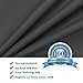 H.VERSAILTEX Thermal Insulated Blackout Grey Curtains Tie Up Shade for Window (Rod Pocket Panel) - 42