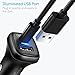 CHOETECH USB-C Car Charger, 18W Dual-Port USB Car Charger Quick Charge 3.0 Compatible with iPhone X/XS/XS Max/XR/8/8 Plus, Samsung Galaxy Note 9/8/S9/S8/S8 Plus, Google Pixel/XL, LG V30/G6, HTC 10
