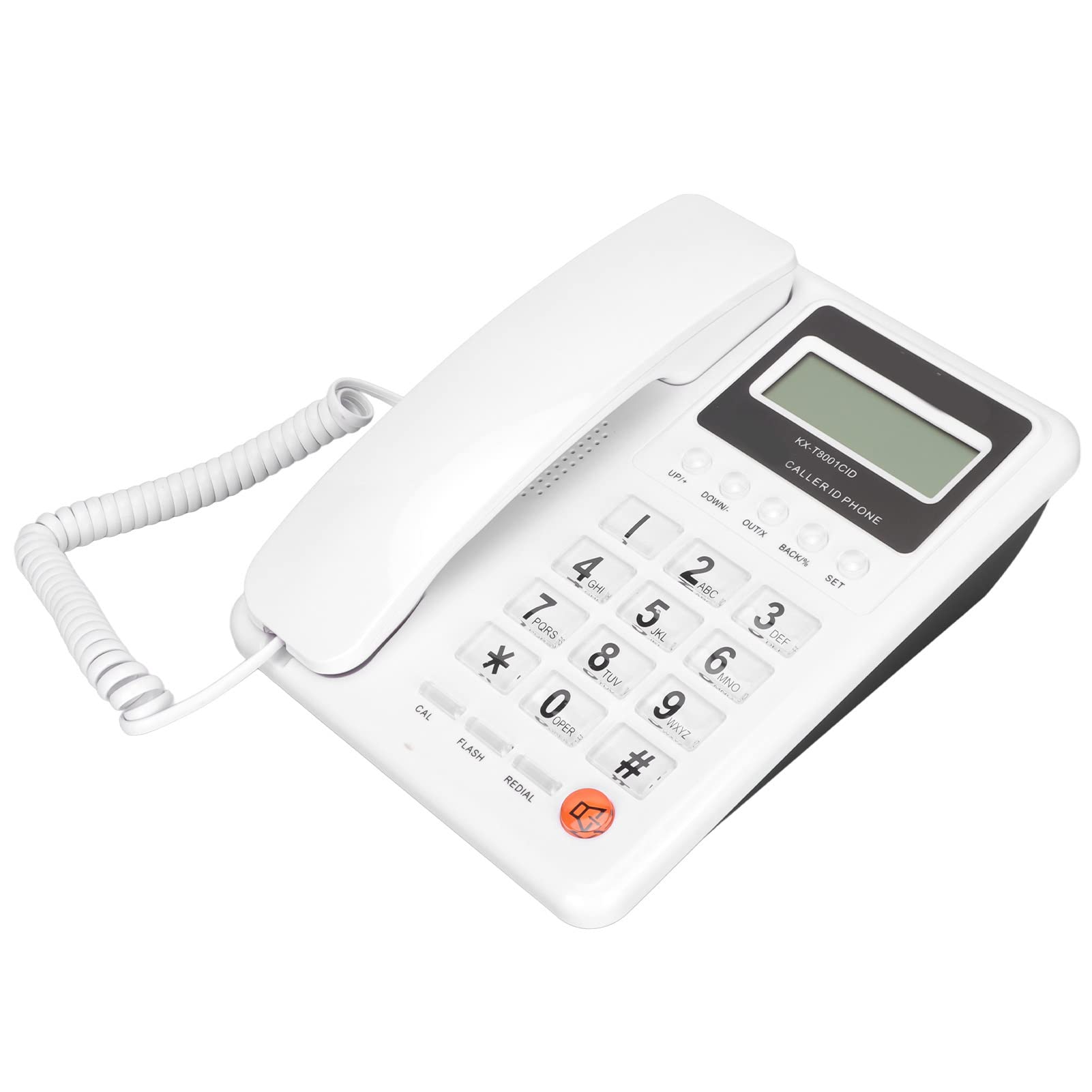 Bewinner Corded Phone for Home Hotel Office, Landline Telephone with Caller ID Display and FSK DTMF Dual System, Last Number Redial, Pause and Flash(white)