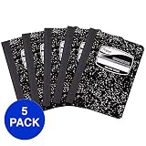 Mead Composition Books/Notebooks, College Ruled Paper, 100 Sheets, 5 Pack (72930)