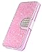 iPhone 7 Plus Case, iPhone 7 Plus Wallet Case, FLYEE [Kickstand] Bling Handcraft Luxury Rhinestone Flip Case Magnetic Crystal Protective Leather with Card Slot for Apple iPhone 7 Plus 5.5 Inch Pink