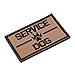 MEIKAI Set of 2 Service Dog /Ask to Pet/K9 Dog Embroidered Tactical Morale Velcro Patch Badge for Dog Harness & Vest (Service Dog brown)