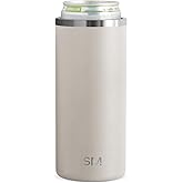 Simple Modern Skinny Can Cooler | Slim Insulated Stainless Steel Drink Sleeve Holder | Insulate Seltzer, Soda, Beer, Energy Drinks | Gift for Women Her | Ranger Collection | Slim 12oz |Almond Birch