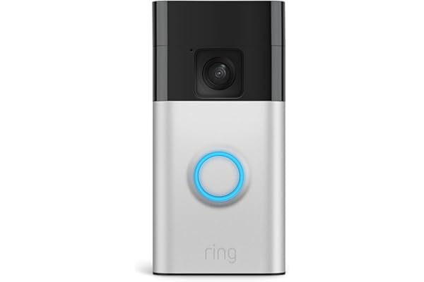 Ring Battery Doorbell, Home or business security with Head-to-Toe video, Live View with Two-Way Talk, and Motion Detection & Alerts, Satin Nickel