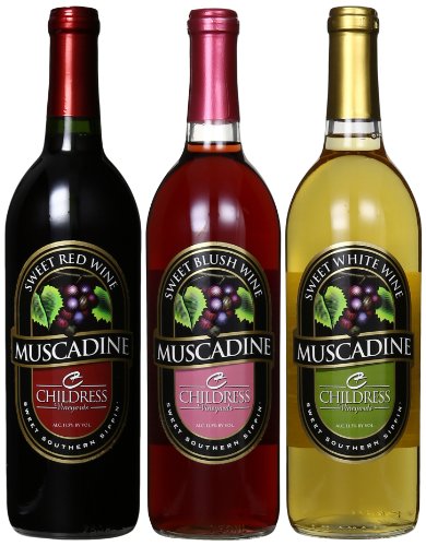 Childress Vineyards Southern Sipper Muscadine Mixed Pack, 3 x 750 mL