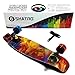 Skatro Mini Cruiser Skateboard. 22x6inch Retro Style Plastic Board Comes Complete