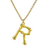 MANZHEN Gold Big Bamboo Initial Letters Boho