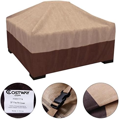 39" Outdoor Waterproof Square Fire Pit Cover Patio Garden Furniture Protection