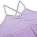 FEESHOW Kids Girls Camisole Empire Waist Ballet Leotard Gymnastics Dance Dress  Lavender Tag L Size 5-6