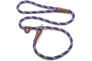 Mendota Pet Slip Leash - Dog Lead and Collar Combo - Made in The USA - Purple Confetti, 1/2 in x 6 ft - for Large Breeds