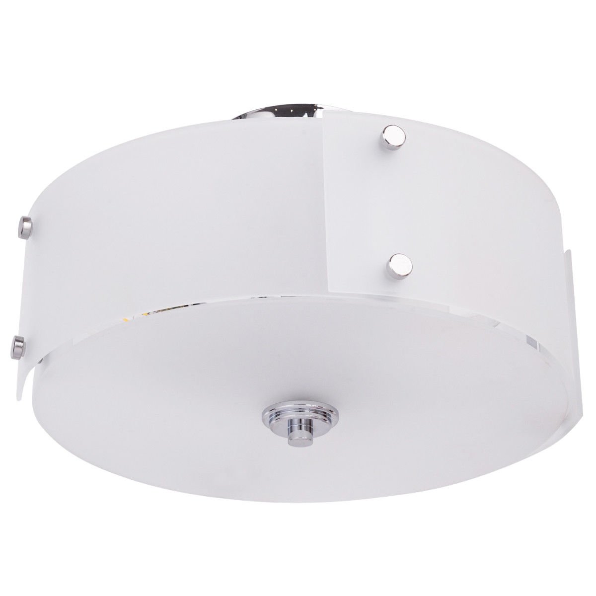 Tangkula Semi Flush Mount Light Brushed Chrome Finished 3 Lights