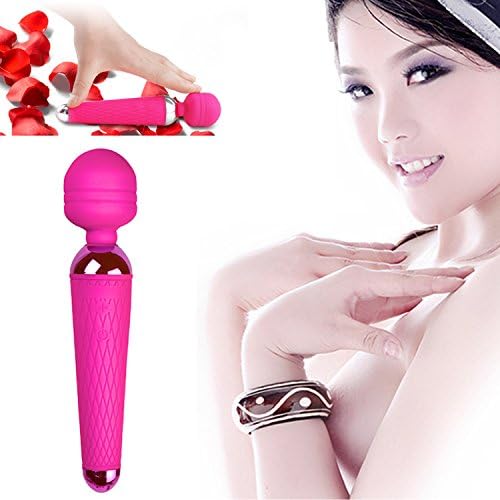 Upinva Waterproof 10 Powerful Multi-Speed Cordless Power Wand Massager Vibrator (Pink)
