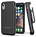 Encased iPhone XR Belt Clip Rugged Holster Case, Heavy Duty Protective Cover Holder (Rebel Armor Series) Black