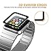 Amoner 3D Full Coverage Screen Protector for 38mm Apple Watch, Tempered Glass, Anti-Scratch, Bubble-Free for iWatch 38mm with Series 1/ 2/ 3 (1Piece in Pack)