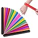 NUOLUX 18 Pcs Rainbow Silicone Slap Soft Bracelets for Kids Boys Girls Party Favors (Random Color)