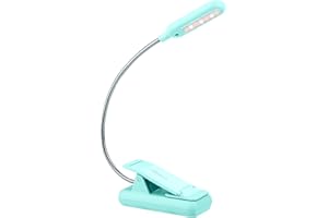 VAVOFO Rechargeable Book Light, Blue Light Blocking, Amber 1600K Clip On Reading Light, Eye Care 7 LEDs Kids Book Light for Reading in Bed with Power Indicator for Bookworms (Green)