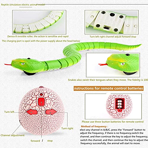 hshdnjee Realistic Remote Control Snake Toy RC&Robot Snake Fast Moving
