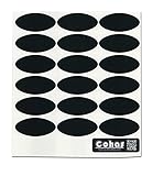 Cohas Chalkboard Labels in Oval Shape for 8 and 12 Ounce Quilted Crystal Jelly Jars includes No Marker and 144 Labels, Refill Kit, No Marker