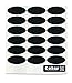 Cohas Chalkboard Labels in Oval Shape for 8 and 12 Ounce Quilted Crystal Jelly Jars includes No Marker and 144 Labels, Refill Kit, No Marker