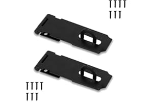 XIUYING FENG 4-Inch Hasp Latch, 2 Pack Stainless Steel Padlock Latch, Door Hasp Lock for Gates, Cabinet, Drawer, Outdoor Doors (14 Screws Included)