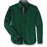 Paul Fredrick Men's Classic Fit Cotton Corduroy Casual Shirt