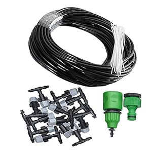 50FT Mist Cooling System with 20PCS Plastic Mist Nozzles for Outdoor...