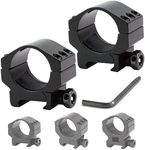 Braudel Tactical 30mm Rifle Scope Ring, 6-screw Low Profile Scope Mount, 2pcs