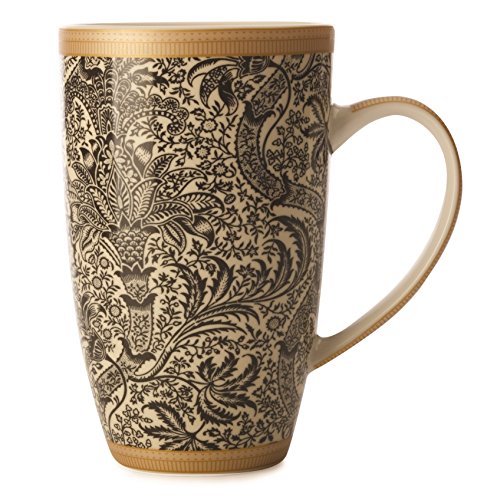 Maxwell & Williams William Morris Black Seaweed Design 14floz Ceramic Mug