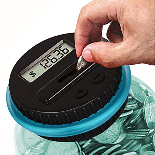 HeQiao Digital Coin Bank for US Coins (Light Blue)