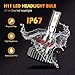 Infitary LED Headlight Bulbs H8 H9 H11 Conversion Kits Auto Headlamp Car Headlight 64W 6500K10000Lumens Super Bright- 1 Pair- 3 Year Warranty