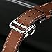GEOTEL Premium Genuine Leather Replacement Watchband with Exquisite Deployment Buckle for Apple Watch Series 2 Series 1 Apple Watch Sport Apple Watch Edition and All Other Version(42mm Brown)