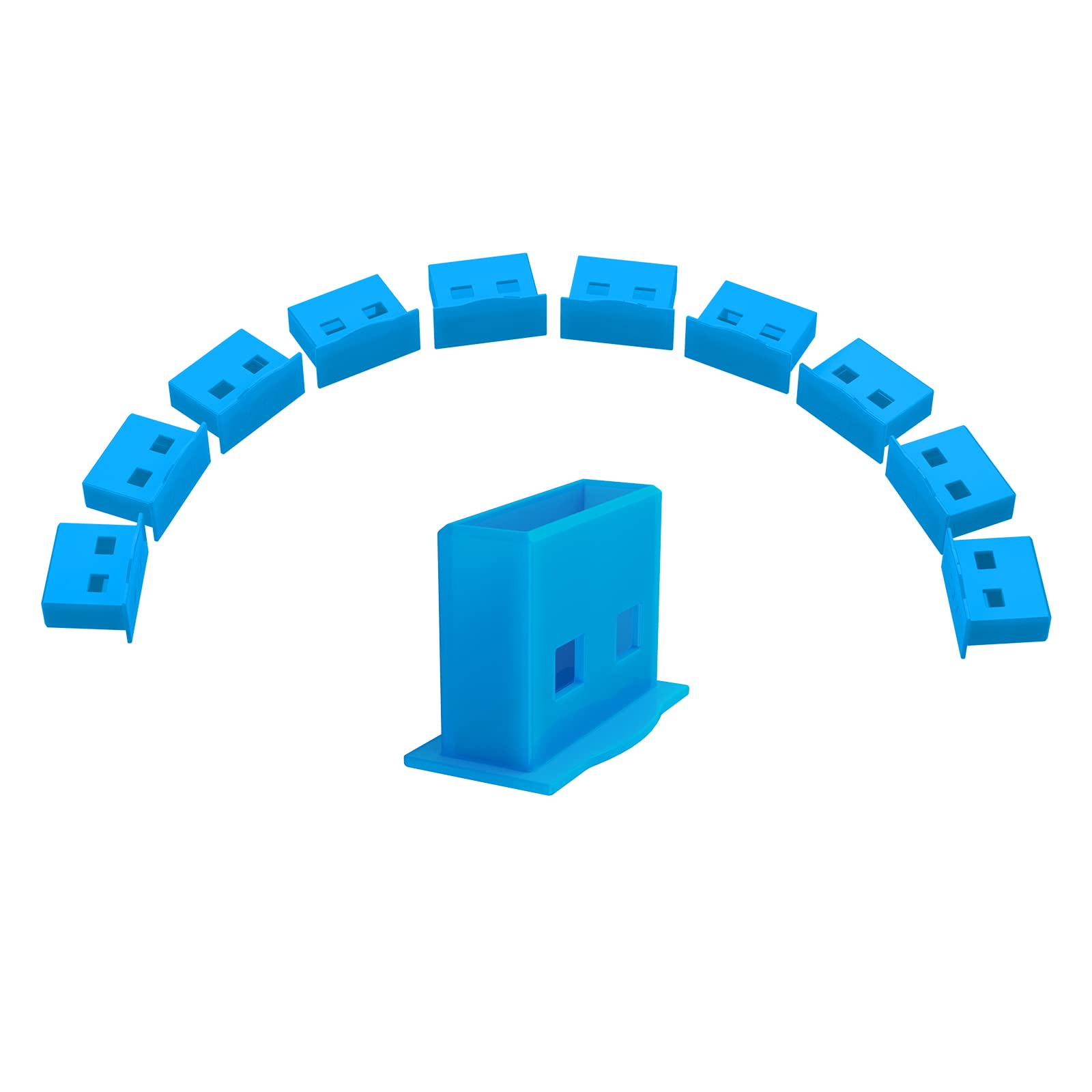 Photo 1 of 10-Pack Blue USB Type-A Dust Plugs-USB Port Protector Covers for USB A Female Ports,Dustproof Cap Protectors for USB Ports,Computer,Laptop,TV,Router,All USB A Devices