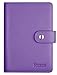 SimpacX Leather Passport Holder Wallet Cover Case Travel Wallet RFID Blocking 12 Contract Colors (Purple)